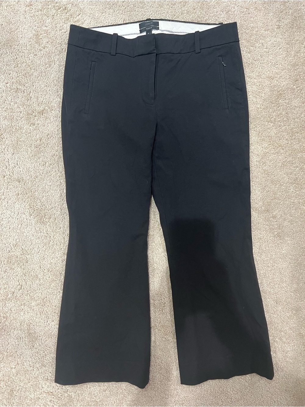 J.Crew Teddie Kick Flare Pant Black Size 8